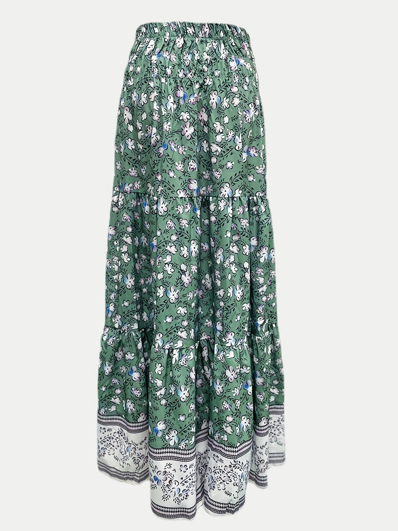 Farmer’s market run Plus Size floral Skirt