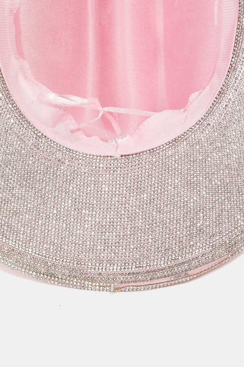 Rhinestone lover Suede Hat