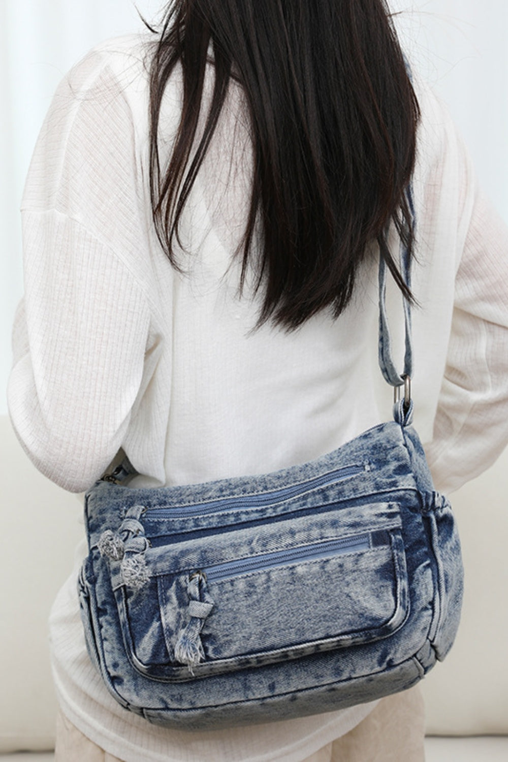 Throwback Denim Crossbody Bag