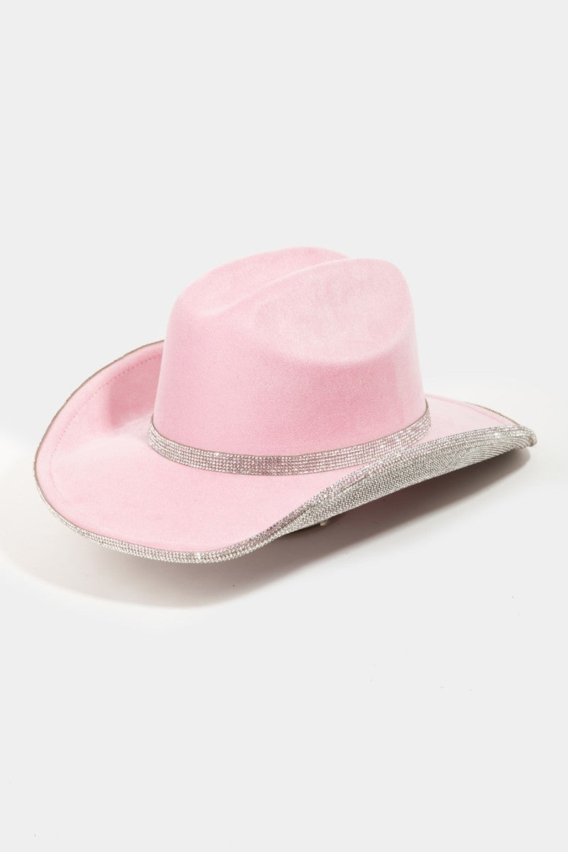 Rhinestone lover Suede Hat