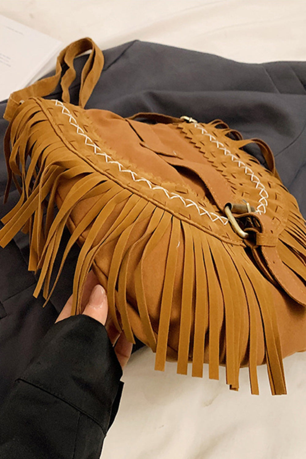 Suede Stranger Fringe Bag