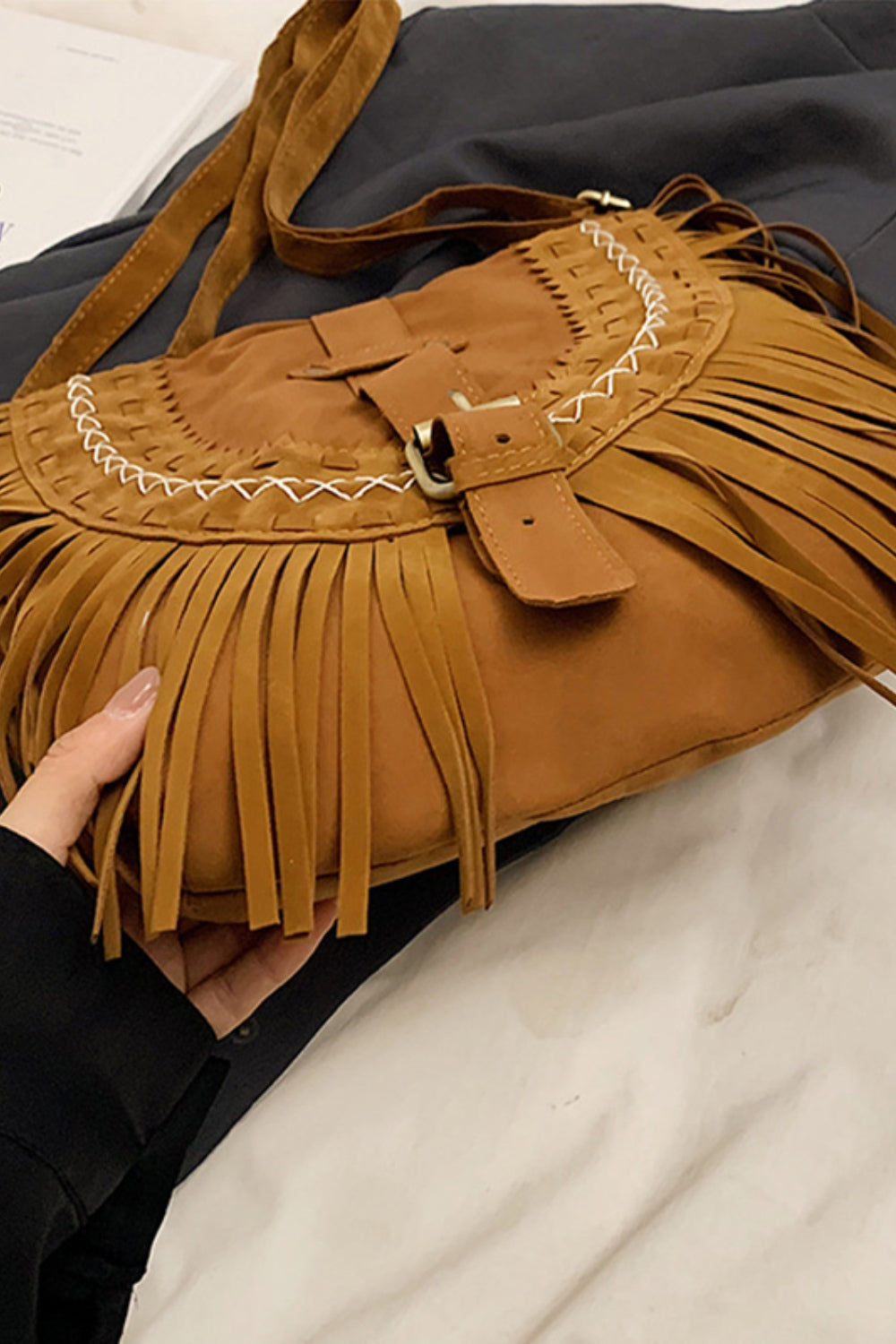 Suede Stranger Fringe Bag