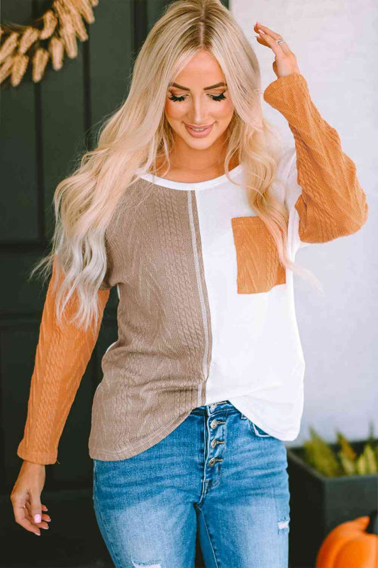 Fall Love Full Size Cable-Knit Tops