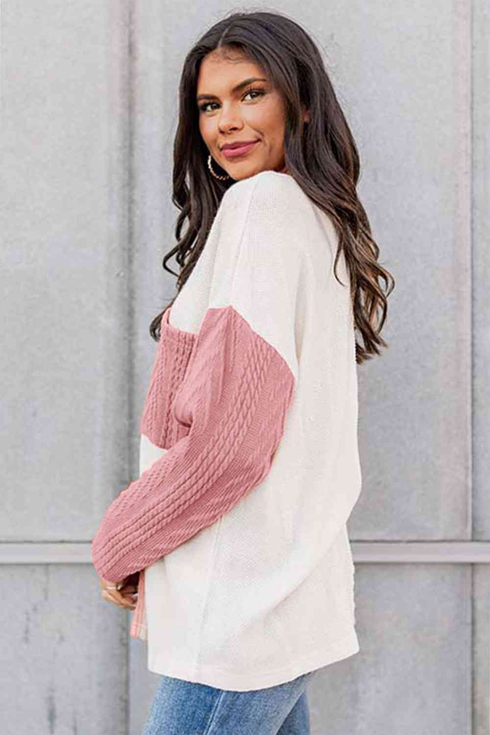 Fall Love Full Size Cable-Knit Tops