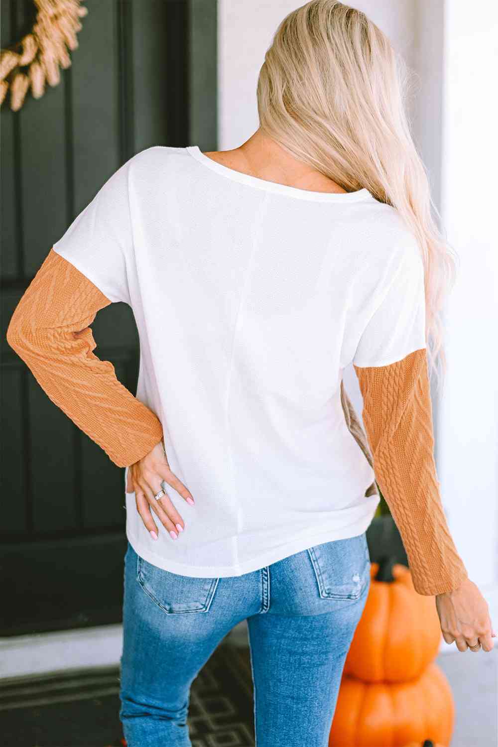 Fall Love Full Size Cable-Knit Tops