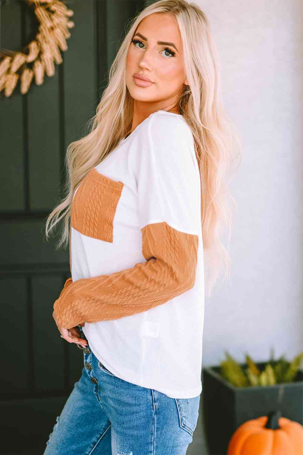 Fall Love Full Size Cable-Knit Tops