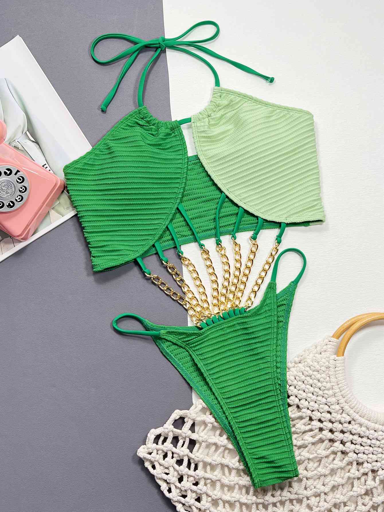 Chain gang Detail One-Piece Swimsuit