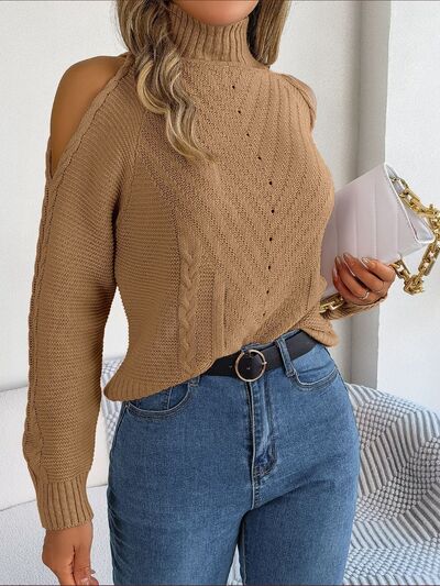 Left on read Cold Shoulder Sweater